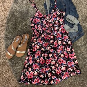 Torrid Black Floral Challis Dress